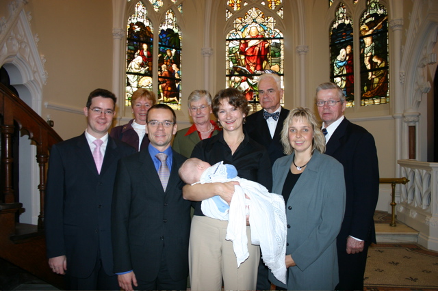 Taufgesellschaft, ohne Fotografen